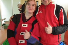 Der Trainer ist glücklich